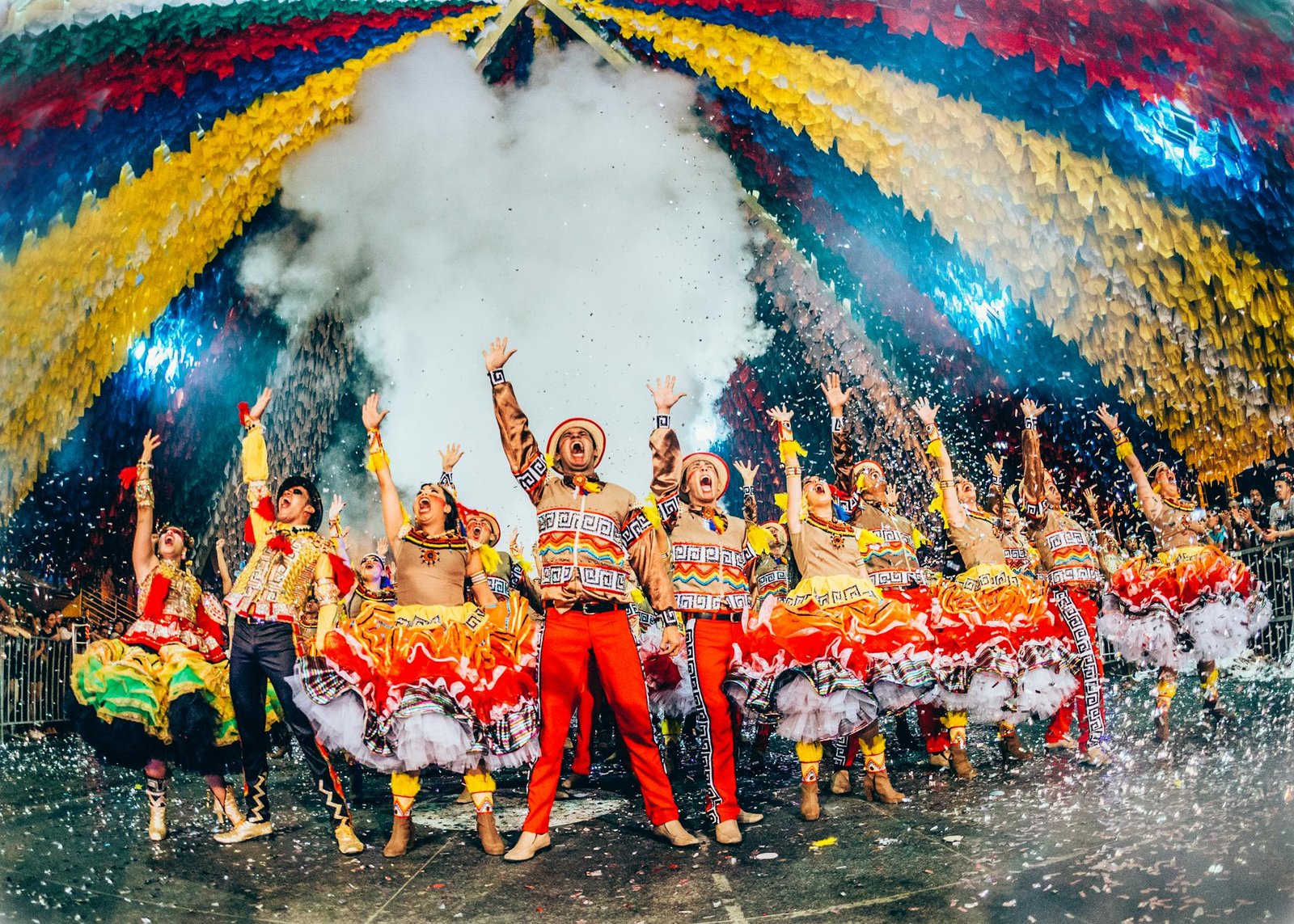 Dancers on the Stage During Festa Junina